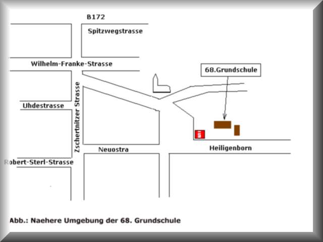 Eine kleine Landkarte zur Umgebung unserer Schule